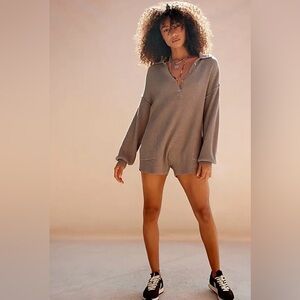 FREE PEOPLE 
Picnic Sweater Romper - Moon Mist
$98 MSRP